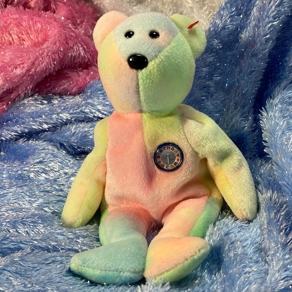 ๐4/$25๐ Birthday Bear BB Beanie Bear Teddy - Picture 3 of 12
